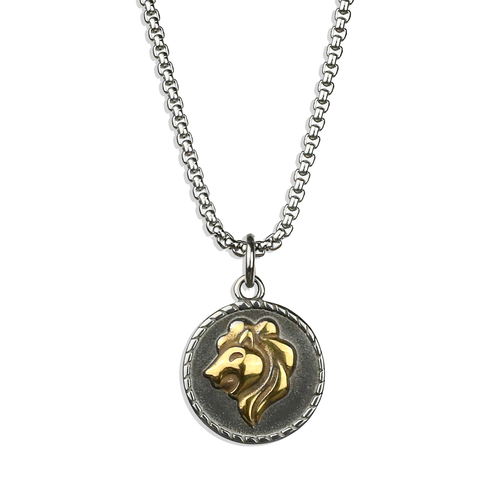 Zodiac Coin Necklace - Silver x Gold