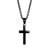 Modern Cross Necklace  - Black