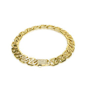 X Chain Pave Bracelet - Gold 10mm