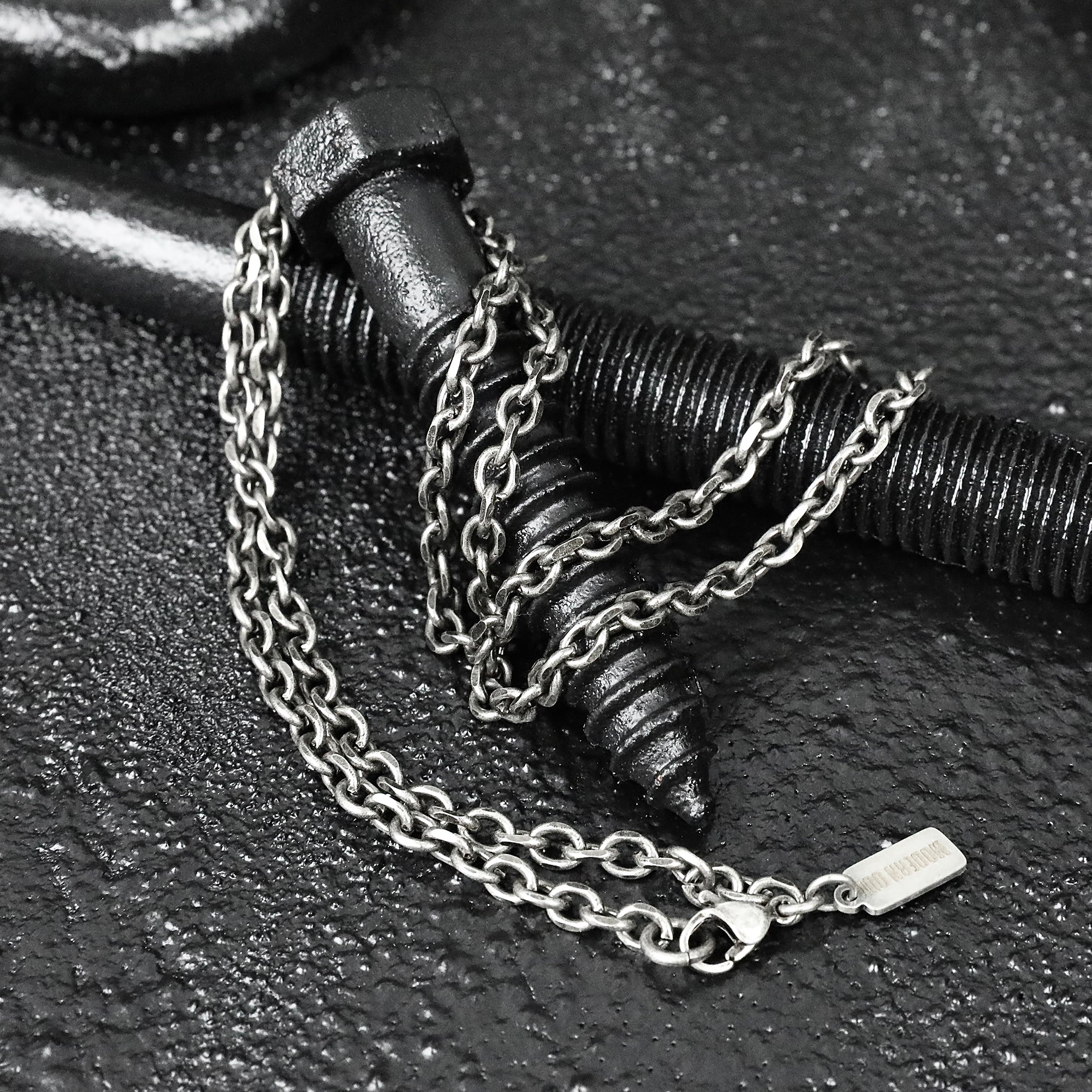 Modern Cable Chain - Antique Silver 4.5mm
