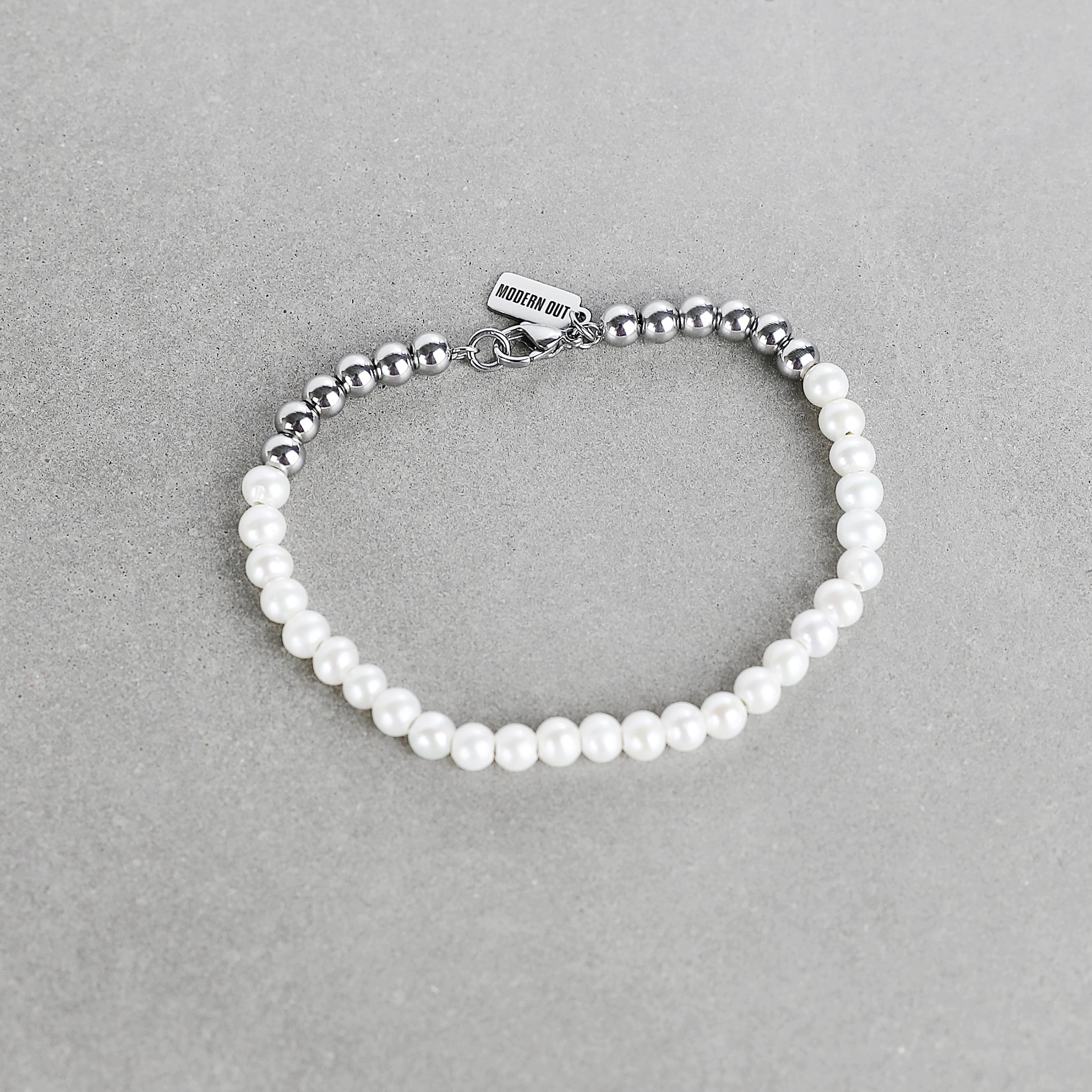 Modern Pearl Bracelet - Pearl x Silver