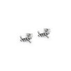 Barbed Wire Stud Earring - Silver
