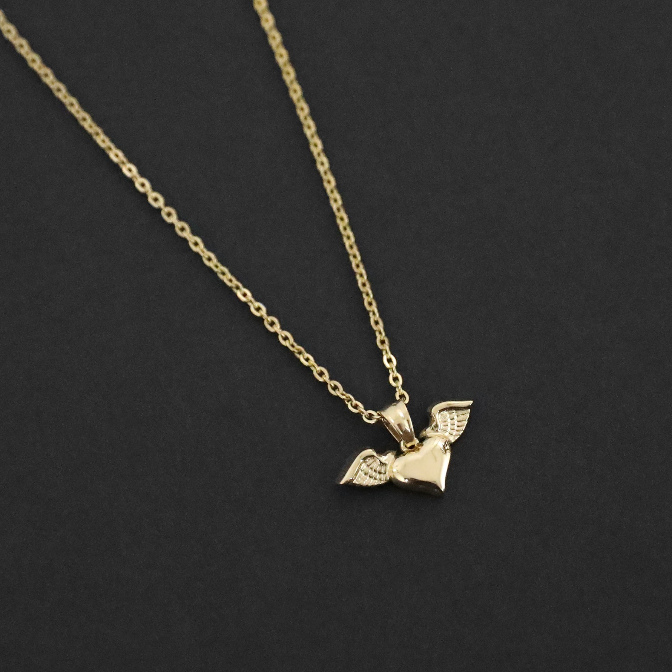 Flying Heart Necklace - Gold