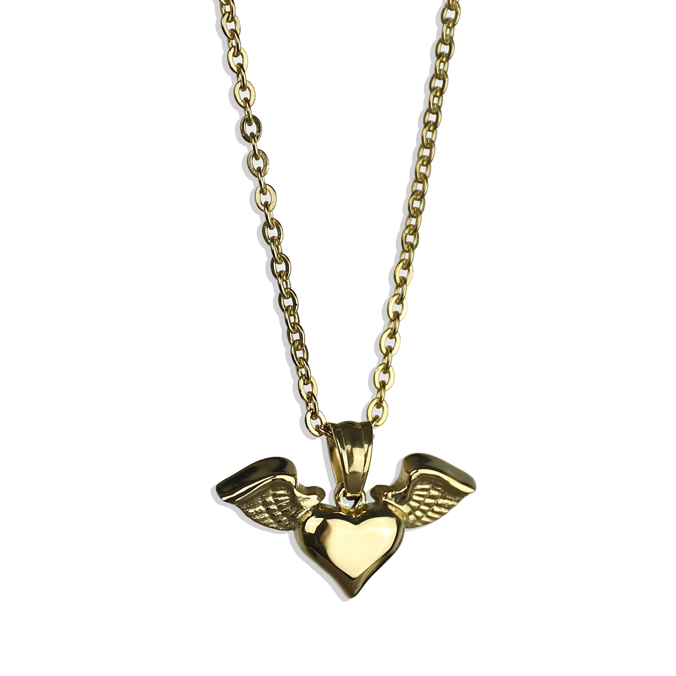 Flying Heart Necklace - Gold