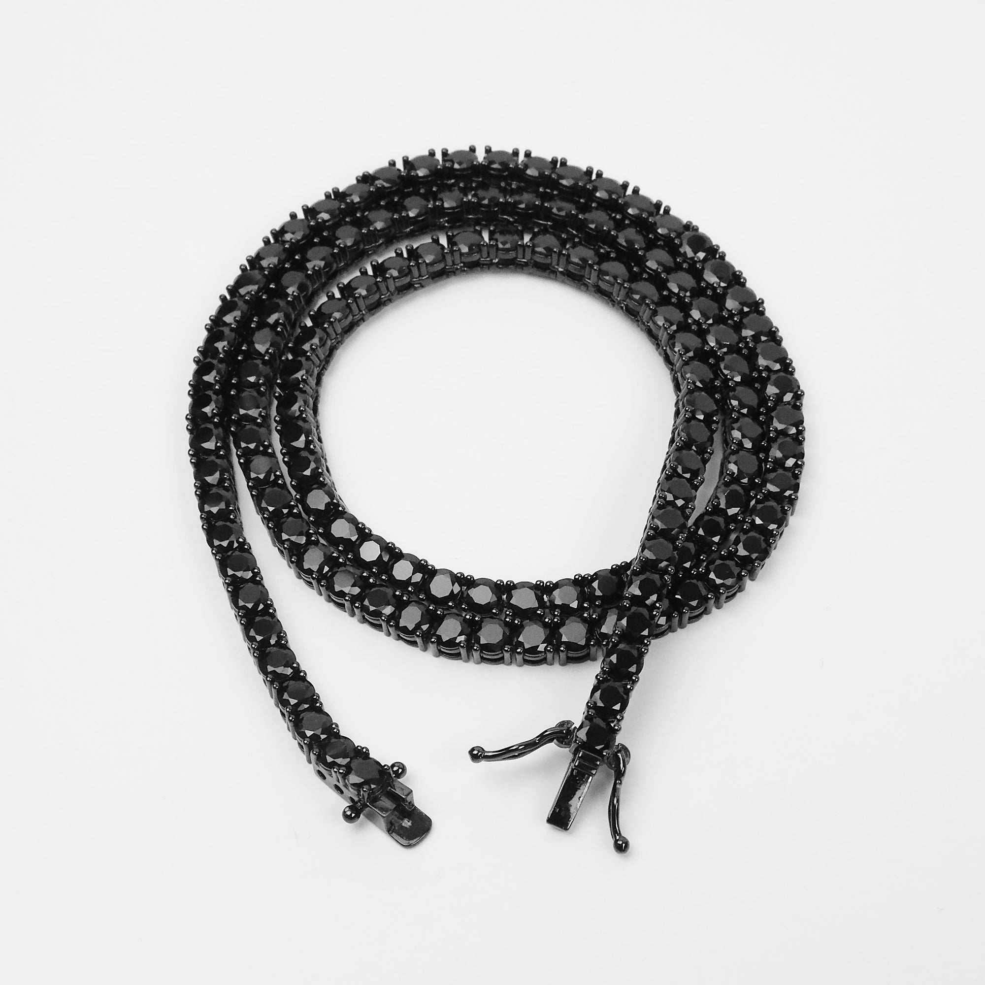 Tennis Necklace - Black 4mm