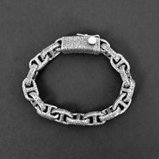 Cap Link Chain Bracelet - Matte Silver 10mm
