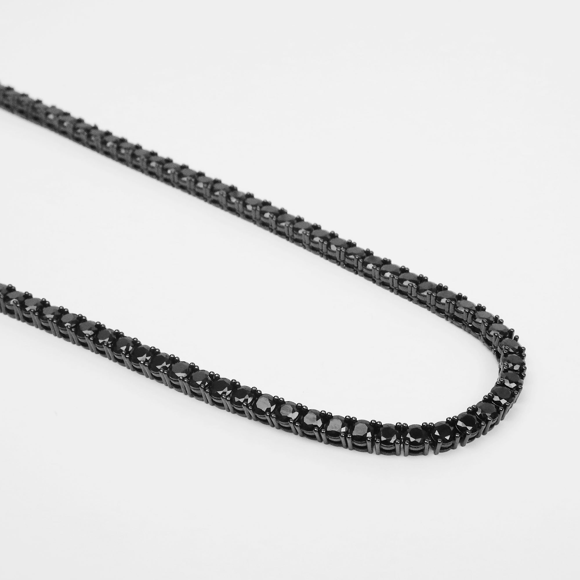 Tennis Necklace - Black 4mm