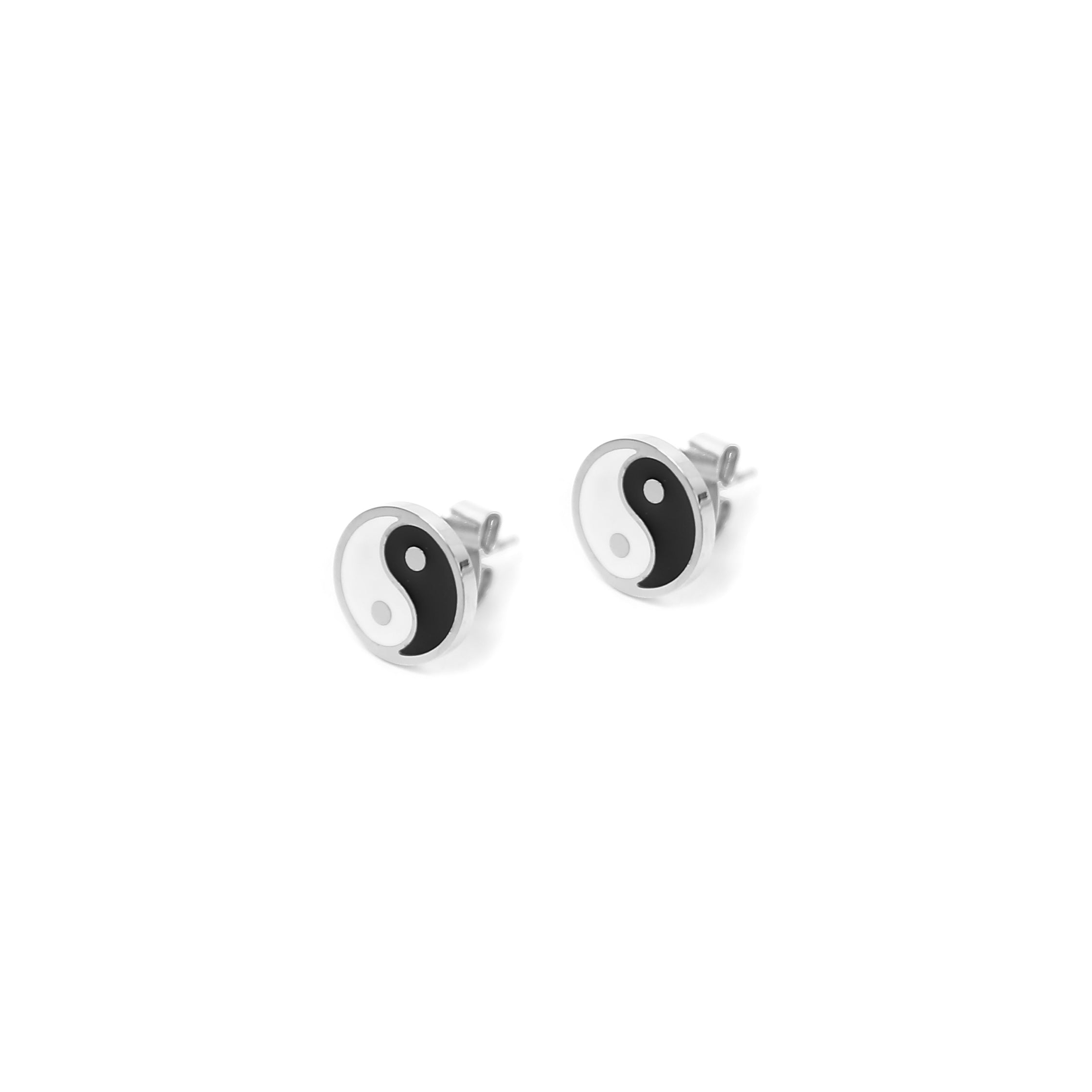 Yin Yang Stud Earring - Silver