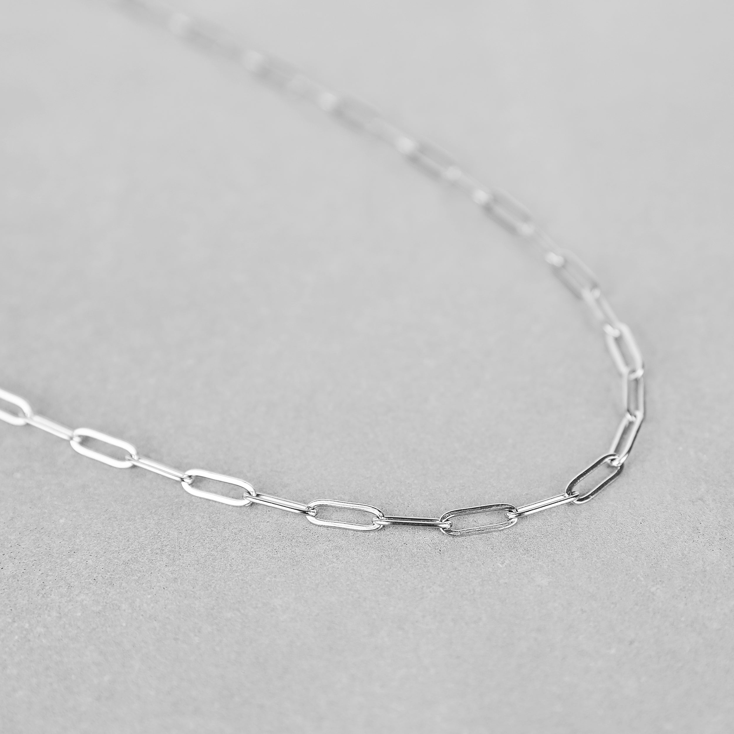 Drawn Cable Chain - Silver 4mm