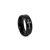 Cross CZ Band - Black