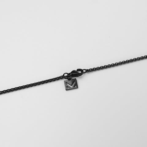 Twisted Bar Necklace - Black