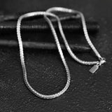 Foxtail Chain Necklace - Silver 4mm
