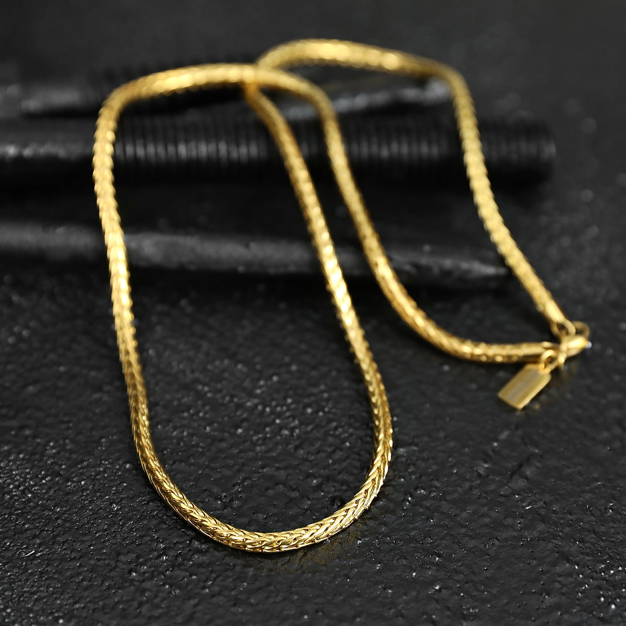 Foxtail Chain Necklace - Gold 4mm