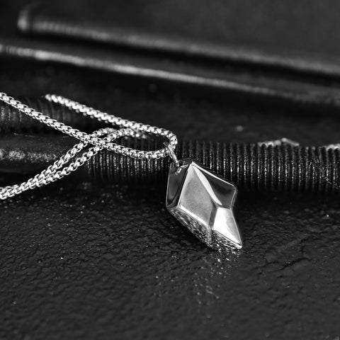 Wishing Stone Necklace - Polished Silver