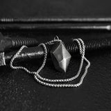 Wishing Stone Necklace - Aged Silver