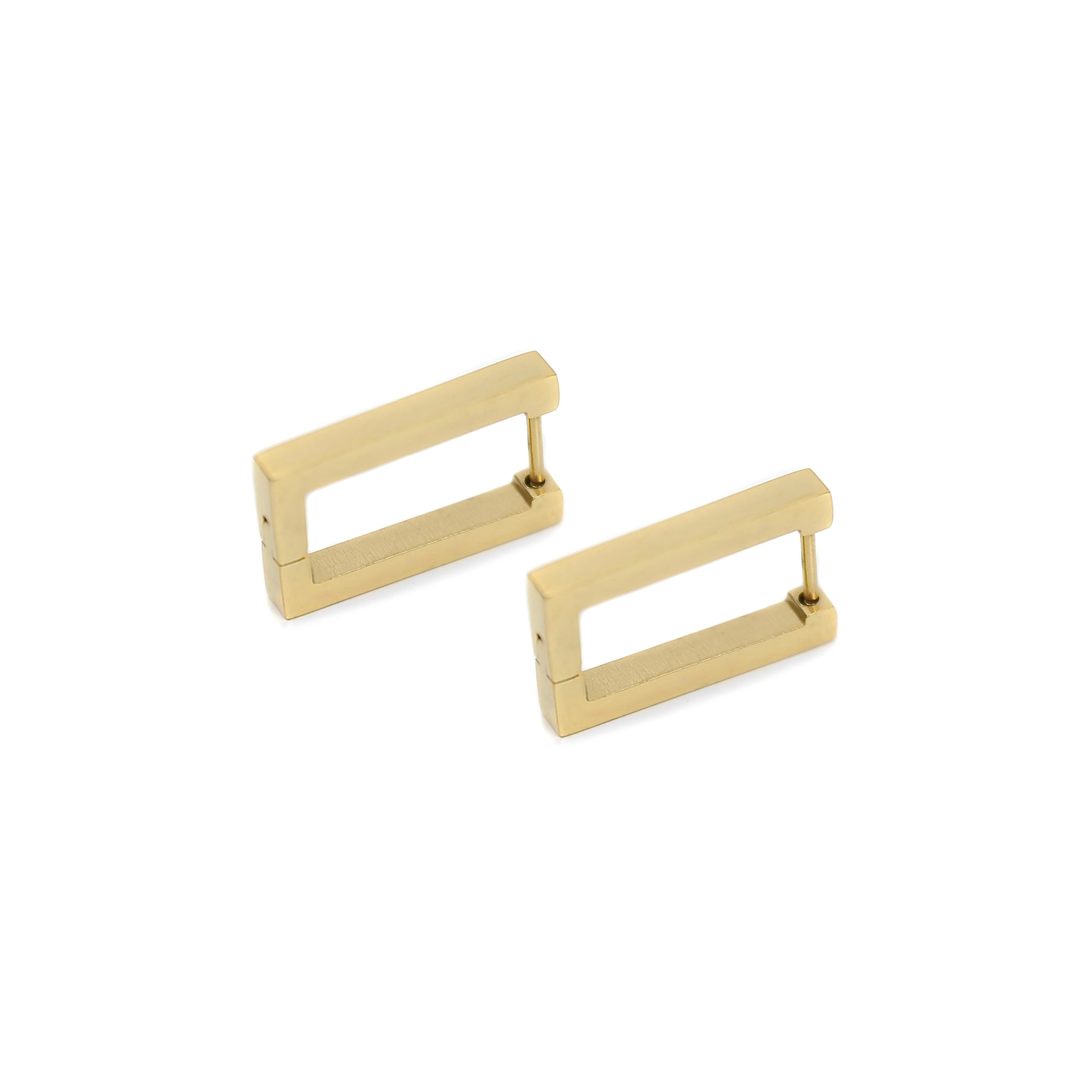 Large Rectangle Earring - Gold