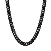 Cuban Chain Necklace - Black 6mm