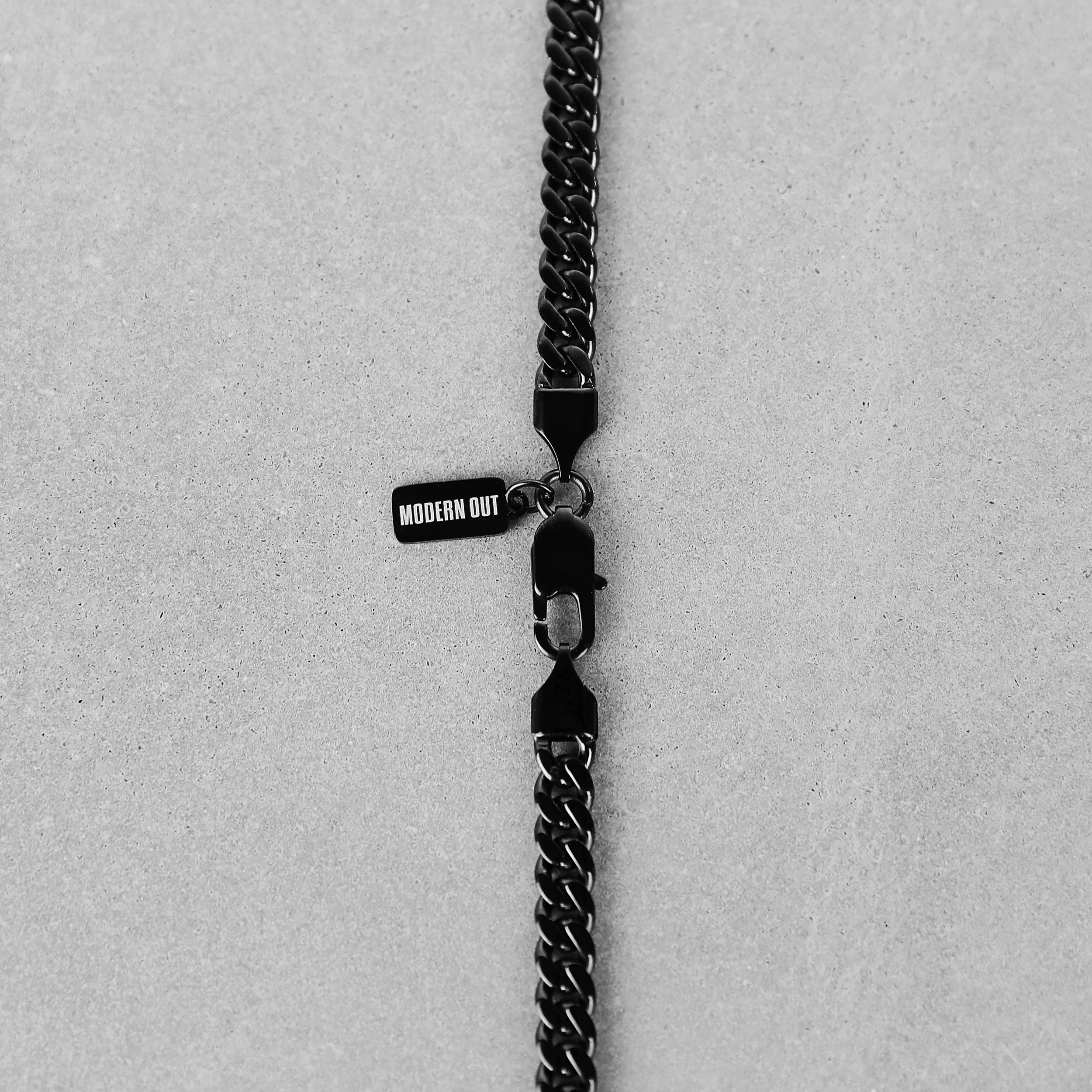 Cuban Chain Necklace - Black 6mm