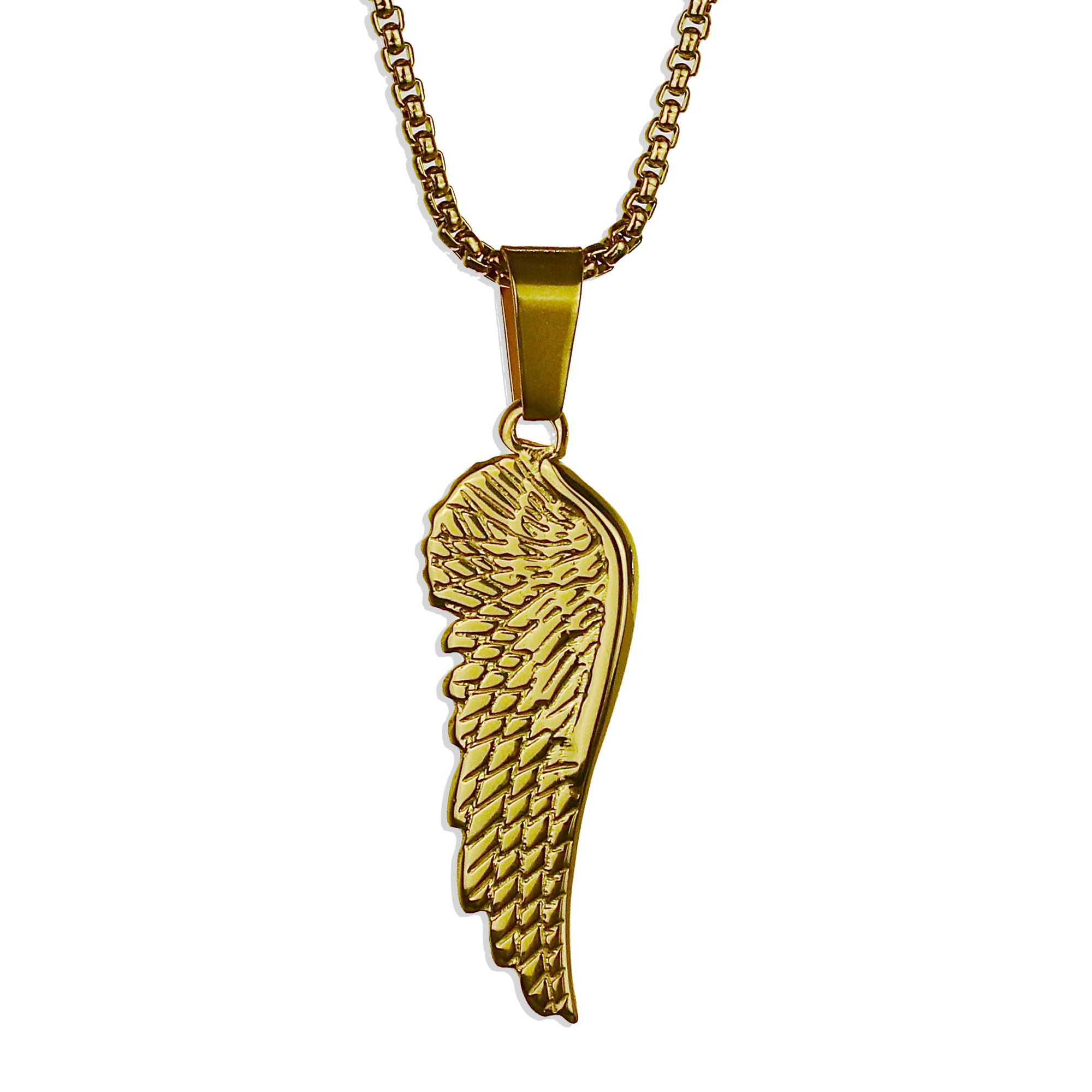 Wing Pendant Necklace - Gold