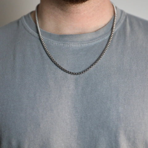 Box Chain Necklace - Silver 4mm