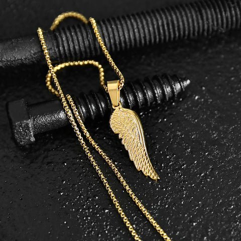 Wing Pendant Necklace - Gold