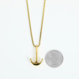 Modern Anchor Necklace - Gold