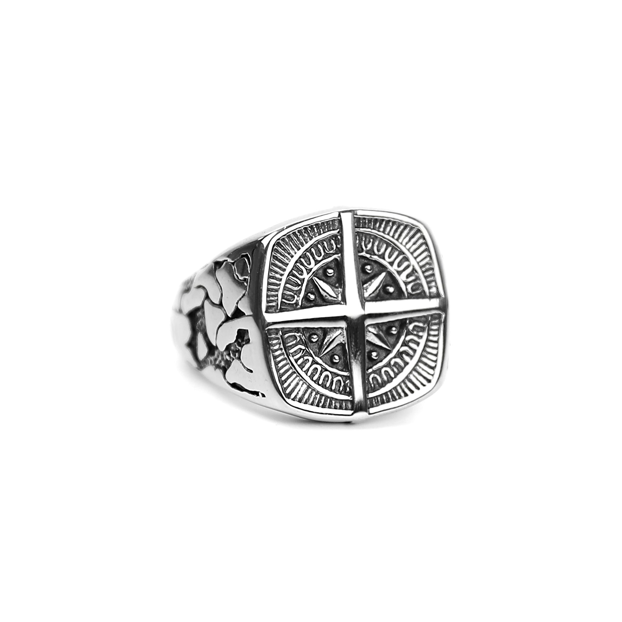 Journey Compass Ring - Silver
