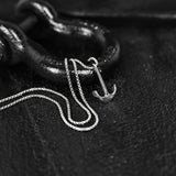 Modern Anchor Necklace - Silver