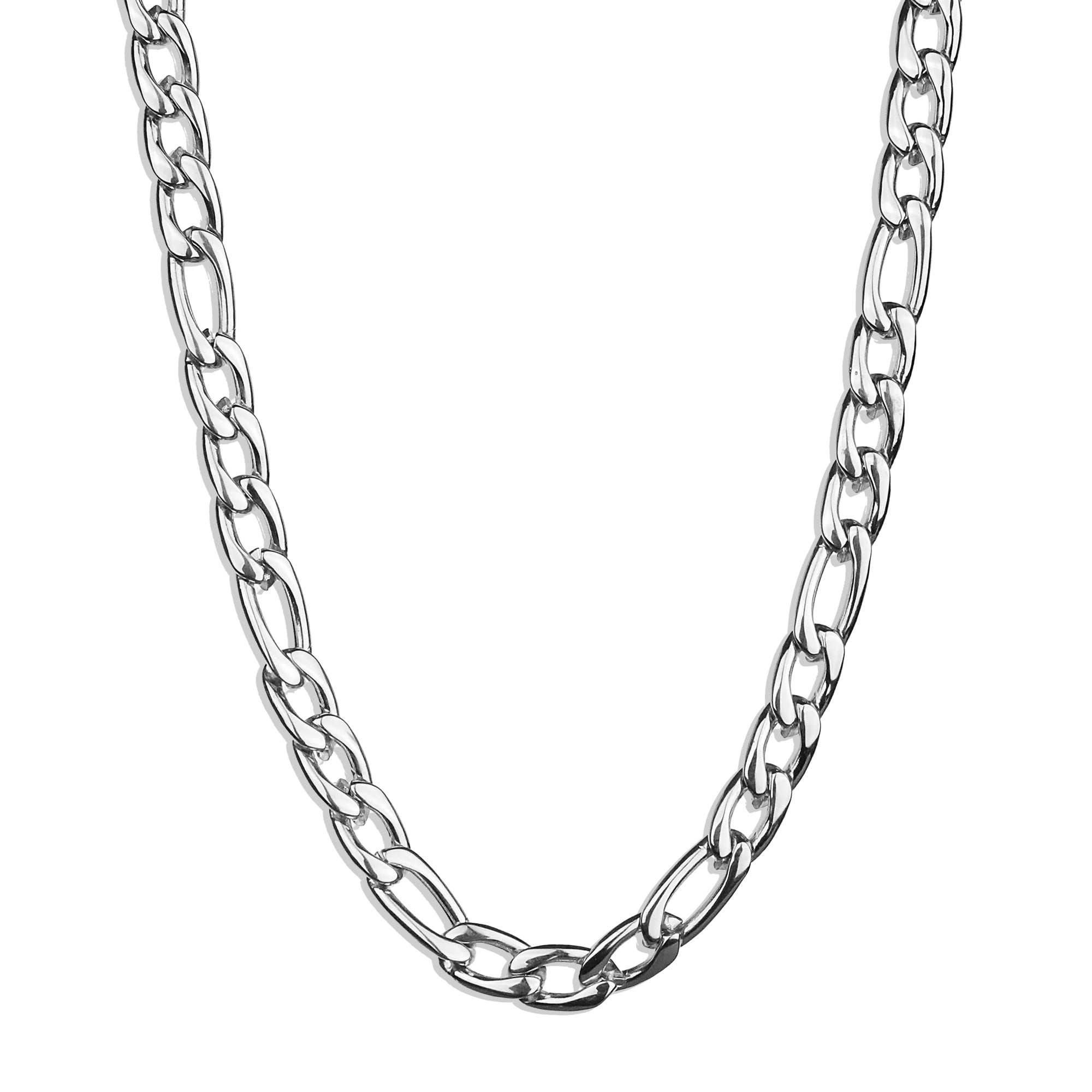 Figaro Chain Necklace - Silver 6mm