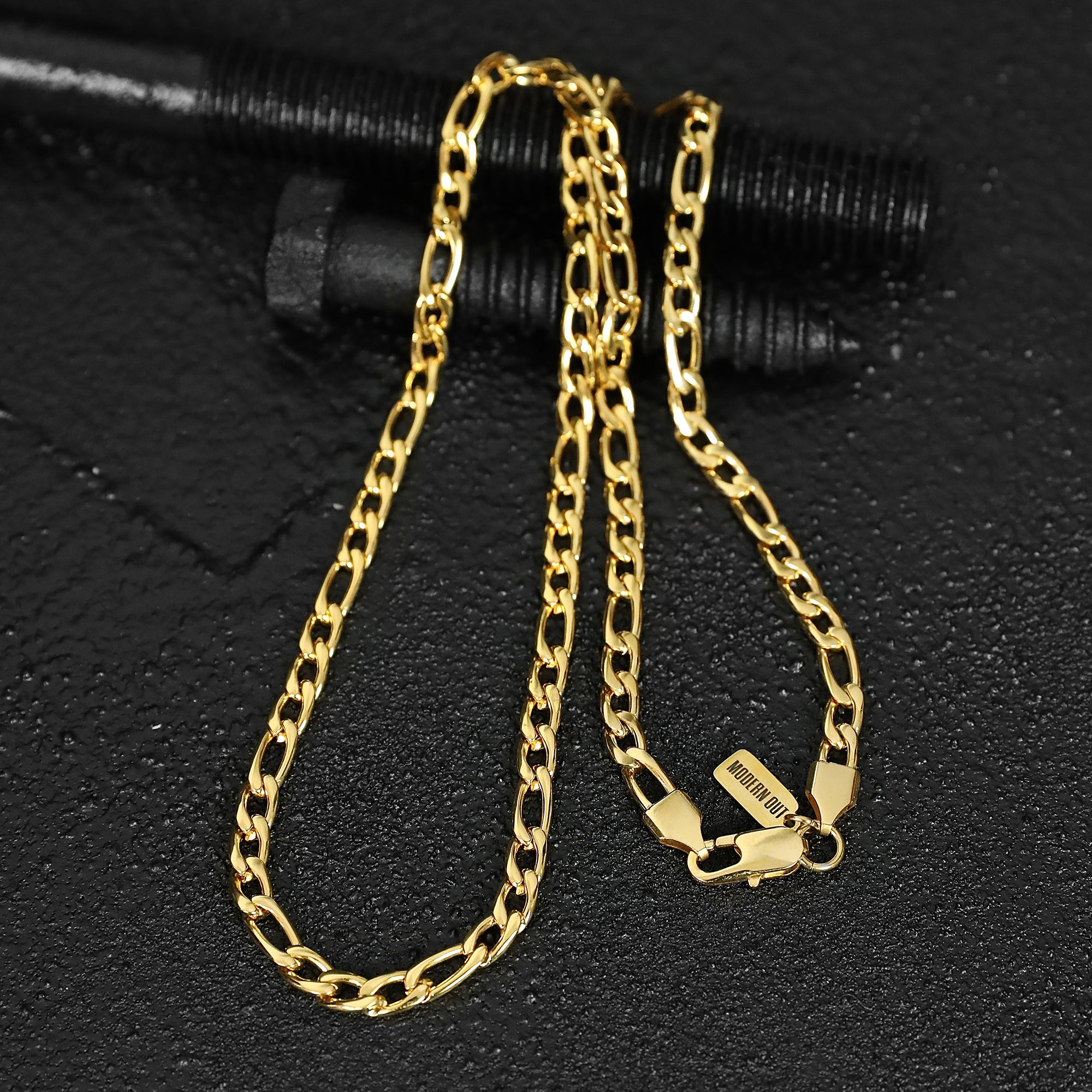 Figaro Chain Necklace - Gold 6mm