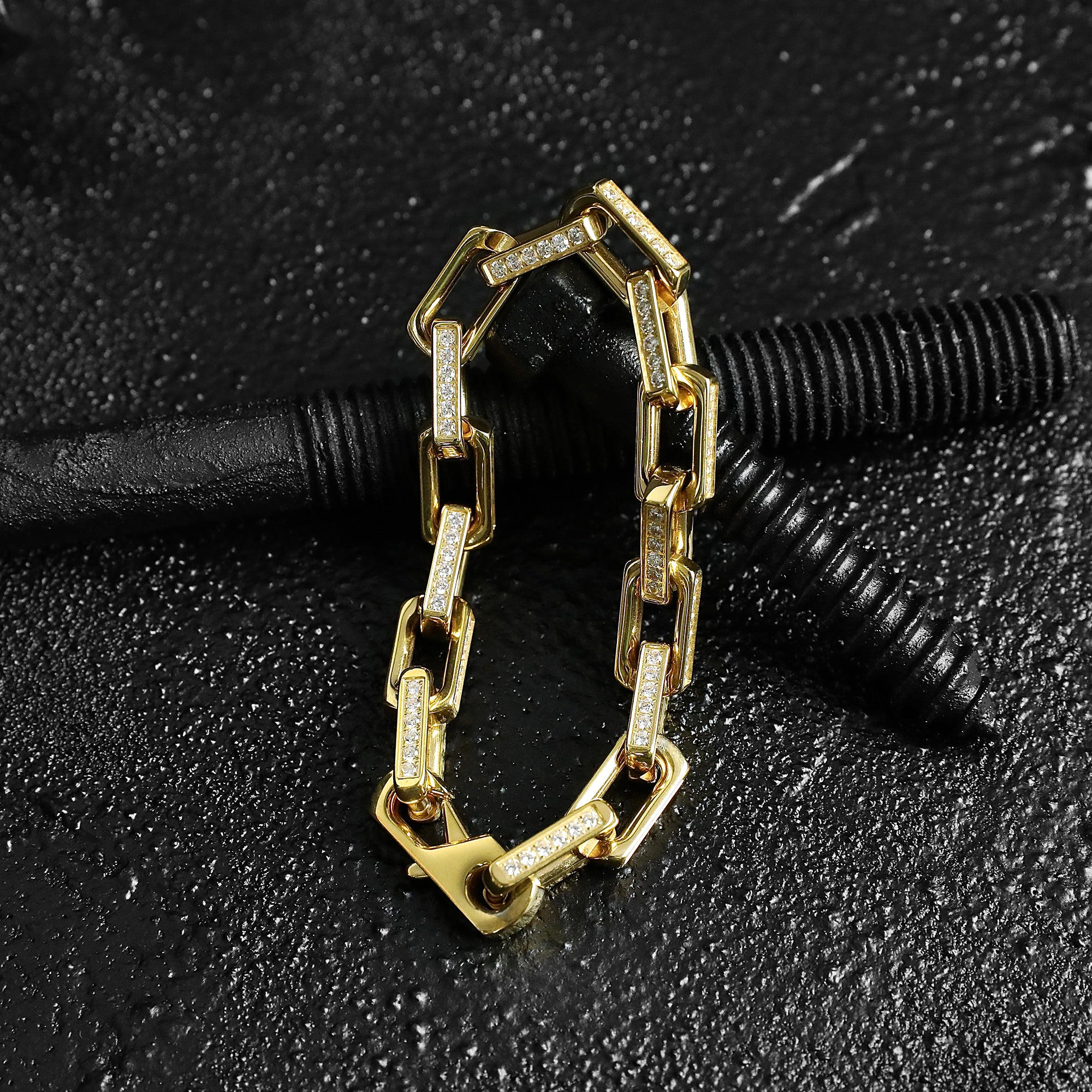 Element Pave Bracelet - Gold 9mm