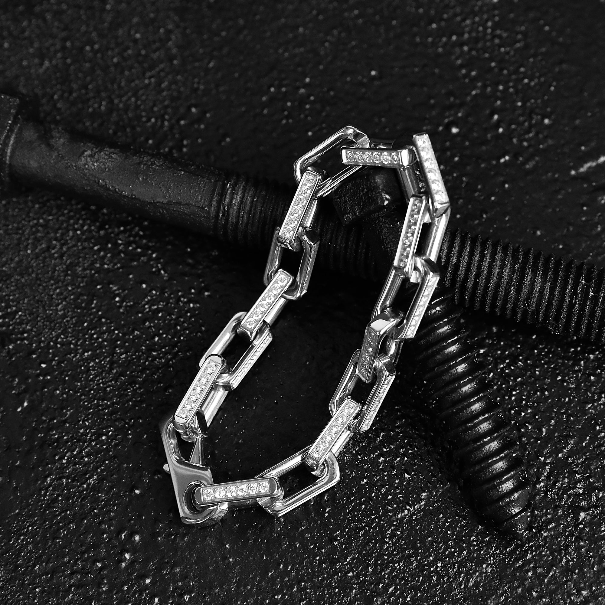 Element Pave Bracelet - Silver 9mm