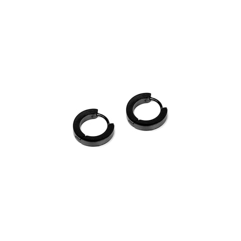 Round Earring - 3mm Black