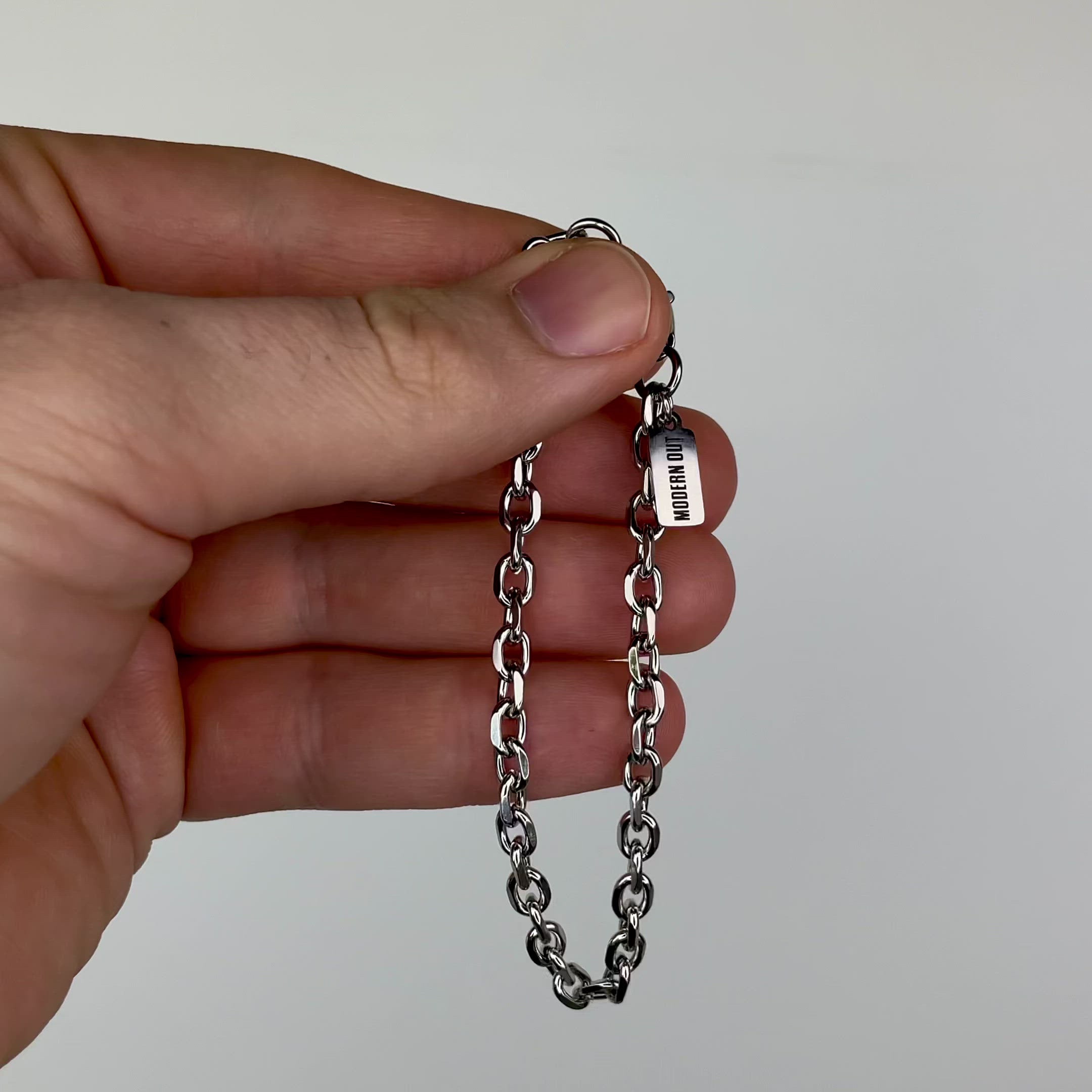 Modern Cable Chain Bracelet - Silver