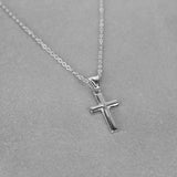 Bold Cross Necklace - Silver
