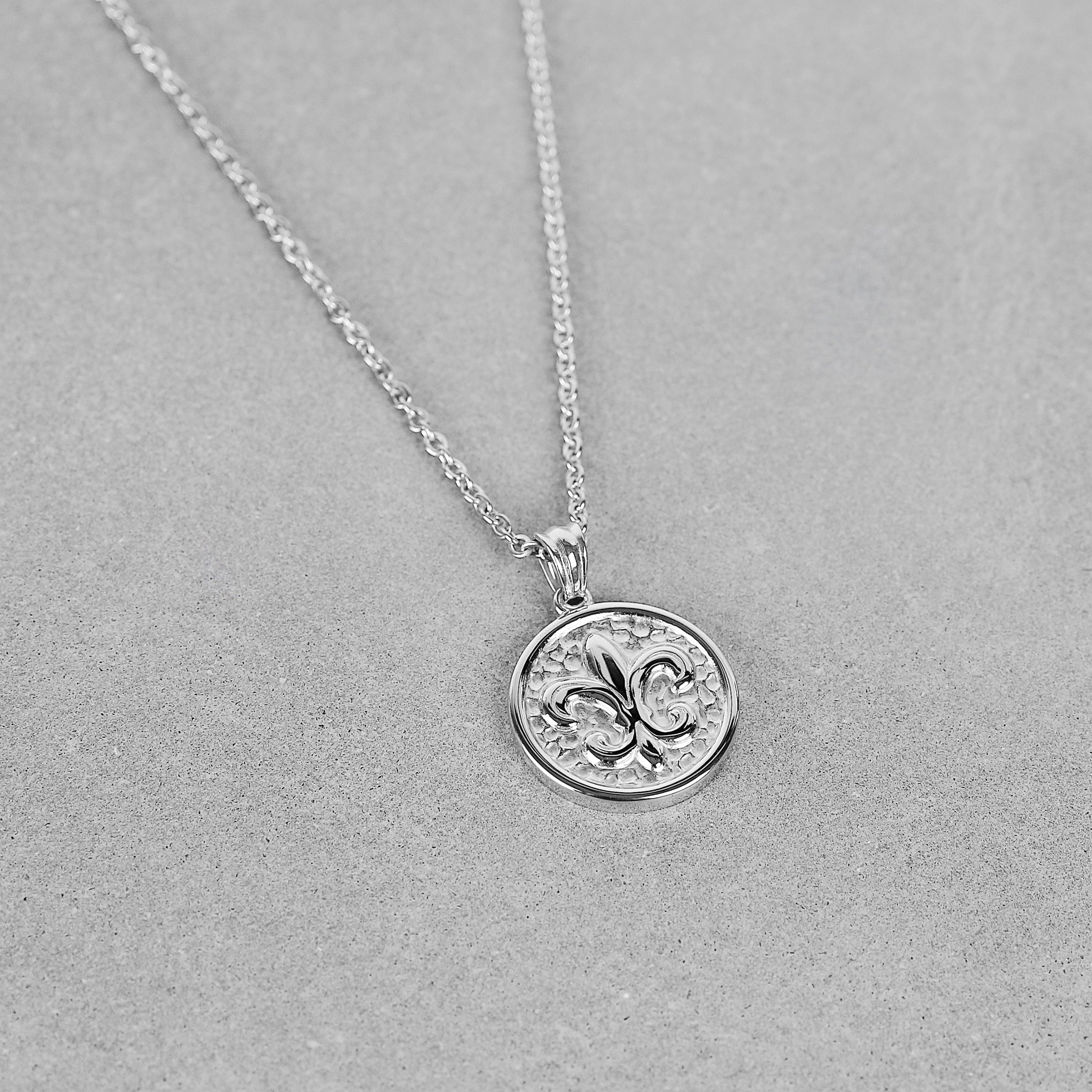 Fleur De Lis Necklace - Silver