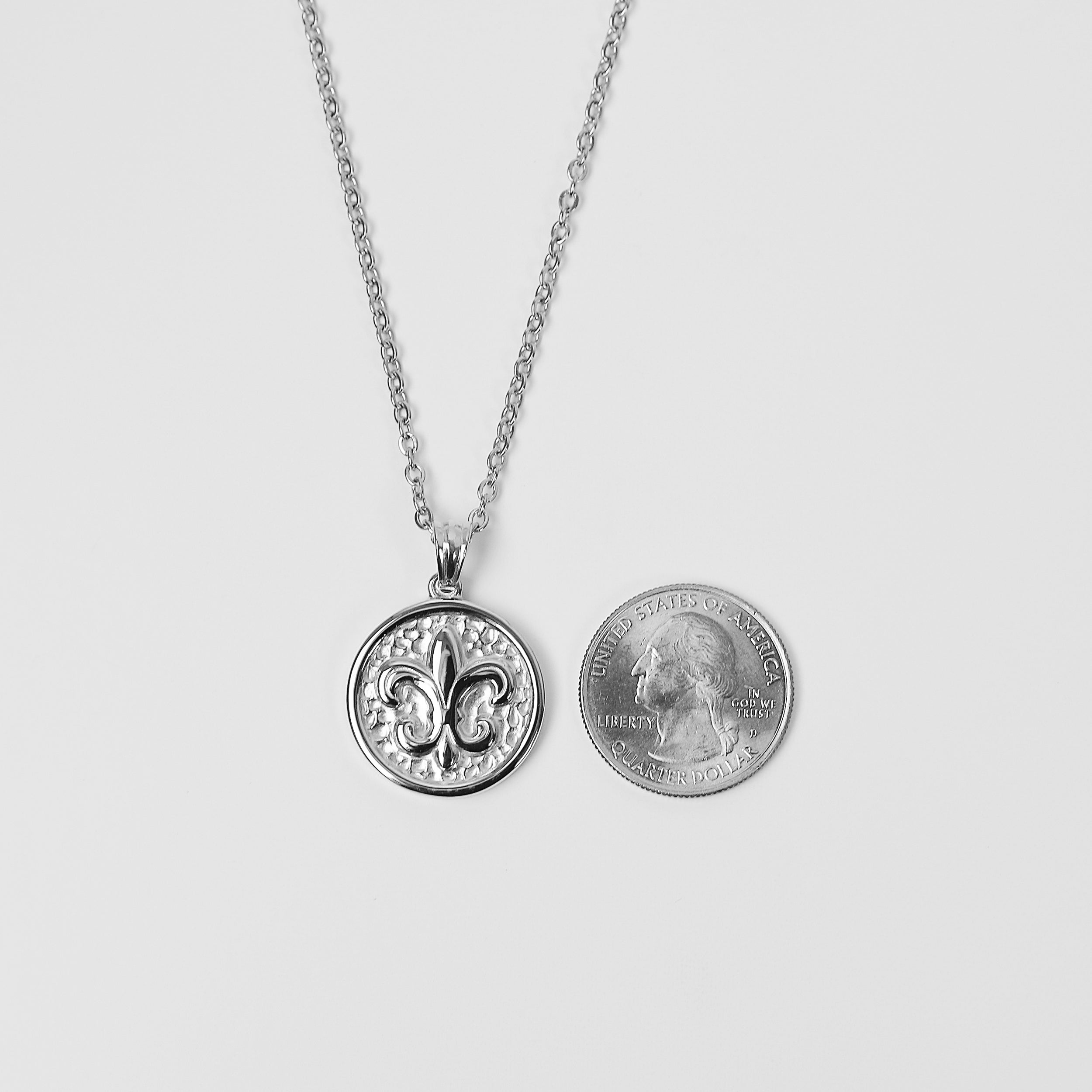 Fleur De Lis Necklace - Silver