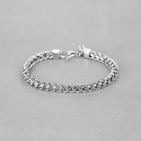 Franco Chain Bracelet - Silver 6mm