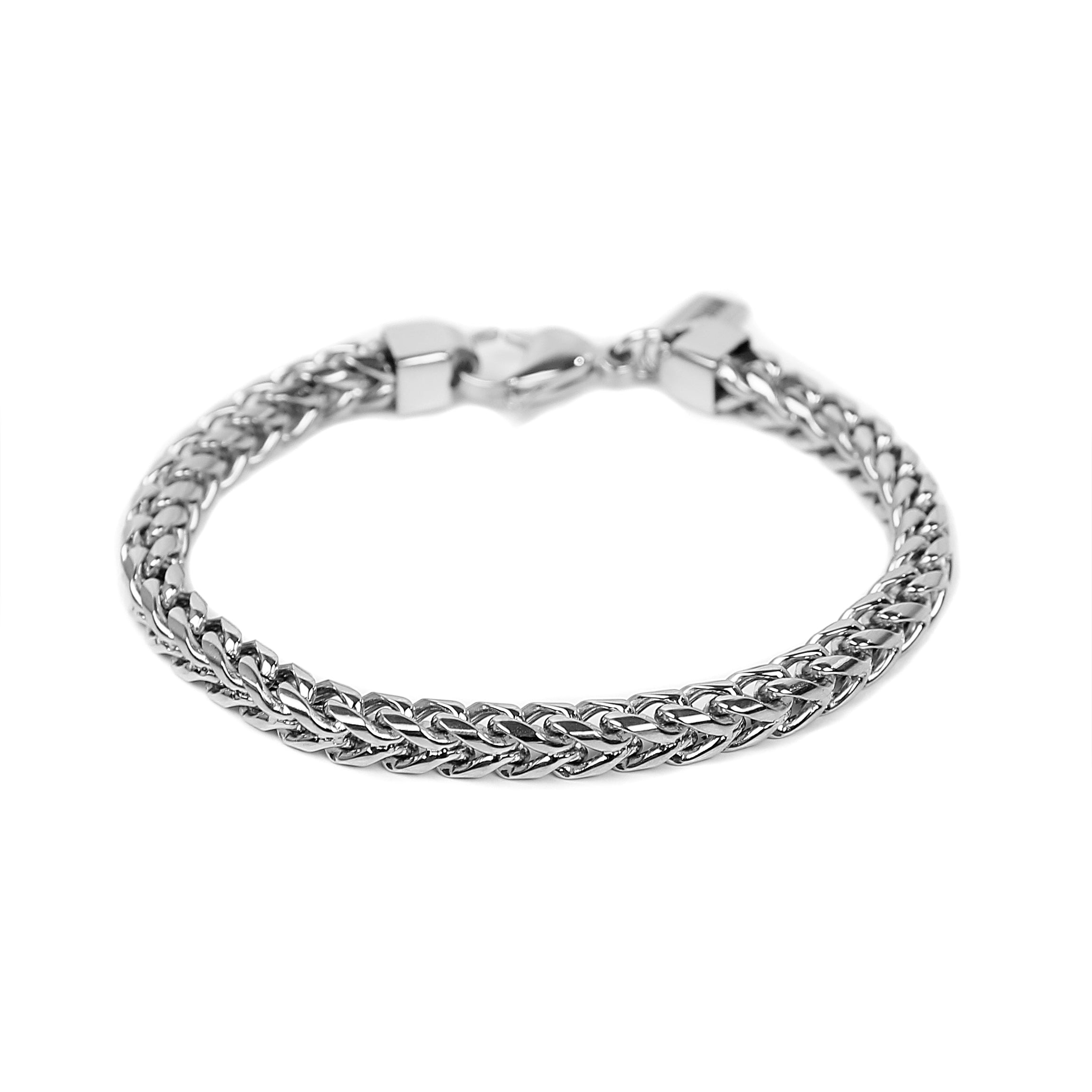 Franco Chain Bracelet - Silver 6mm