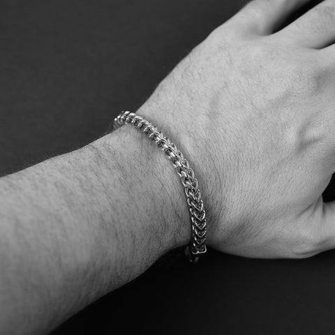 Franco Chain Bracelet - Silver 6mm