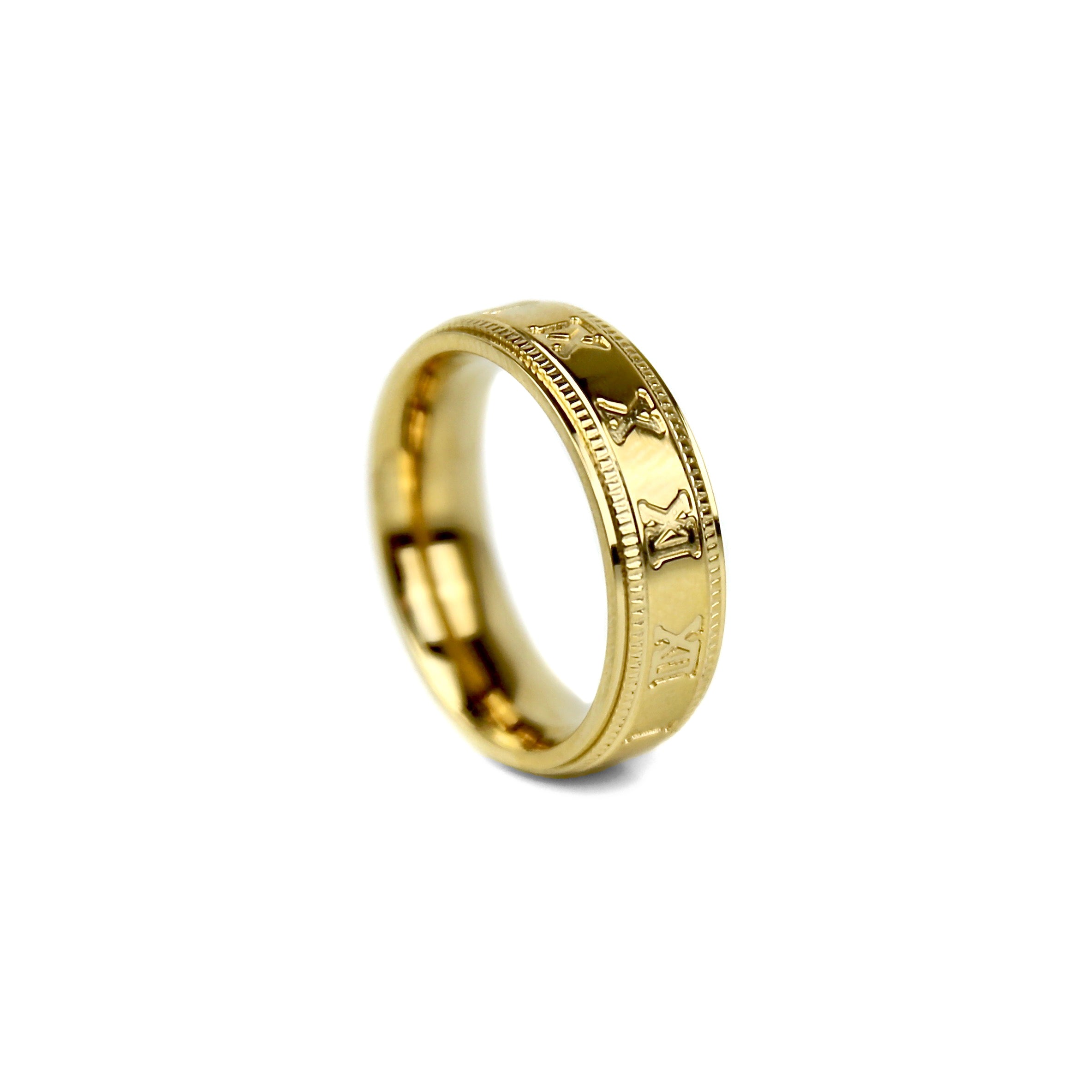 Roman Numeral Band - Gold