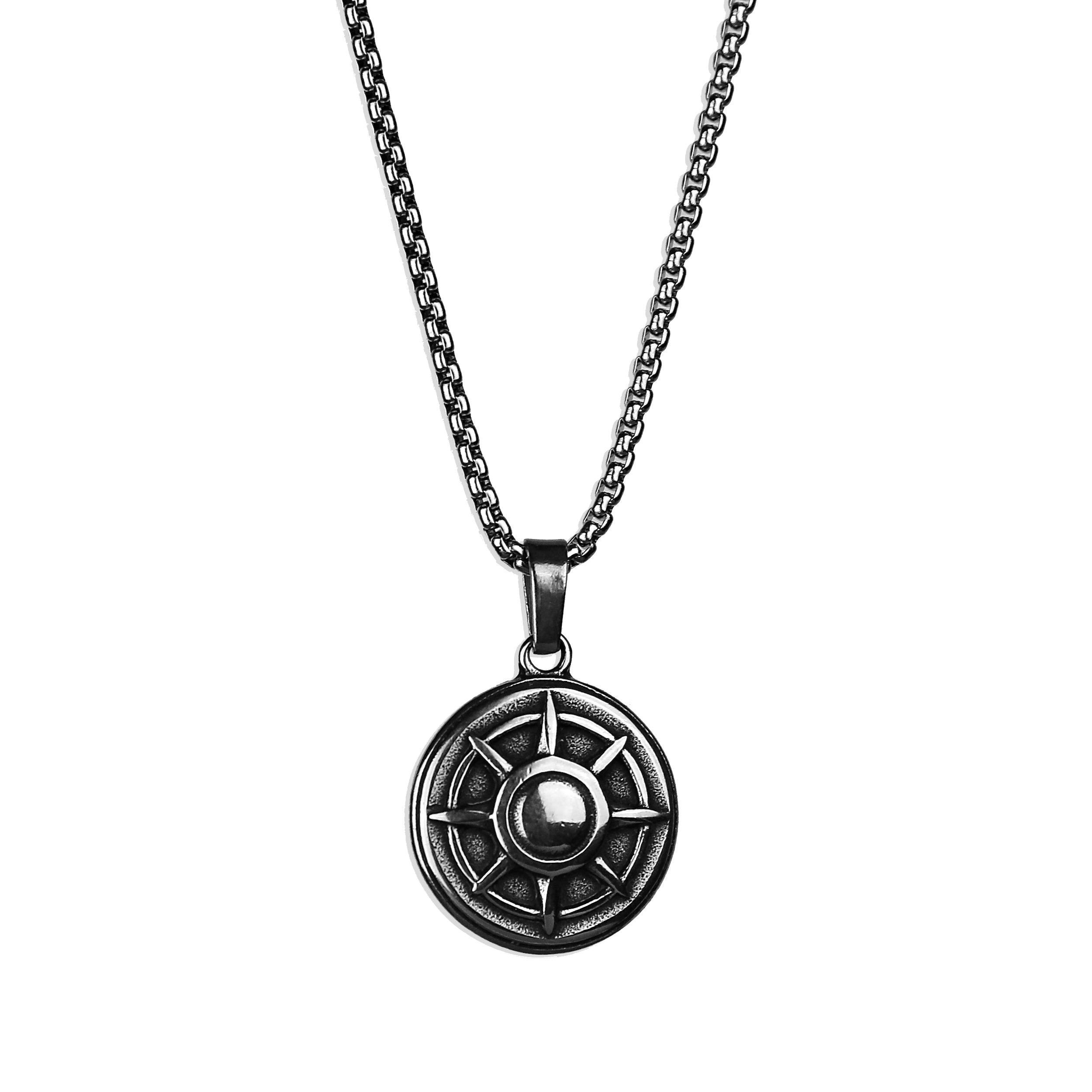 Seeker Compass Necklace - Silver