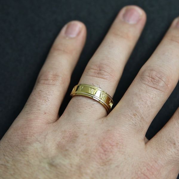 Roman Numeral Band - Gold