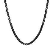 Box Chain Necklace - Black 3.5mm
