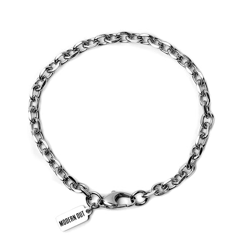 Modern Cable Chain Bracelet - Silver