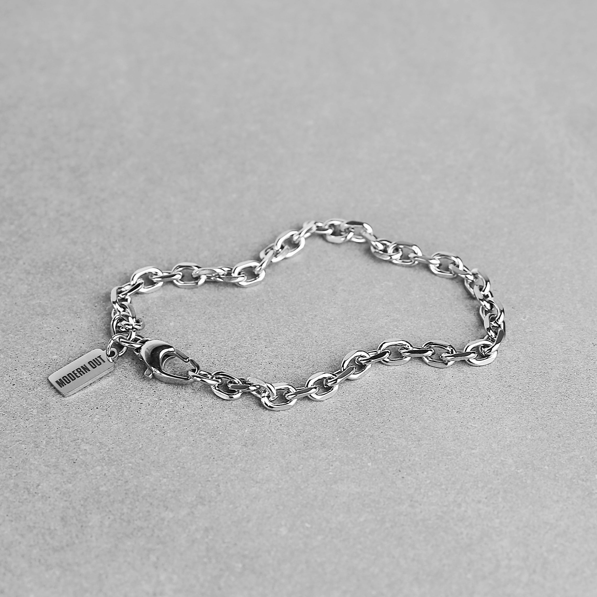 Modern Cable Chain Bracelet - Silver