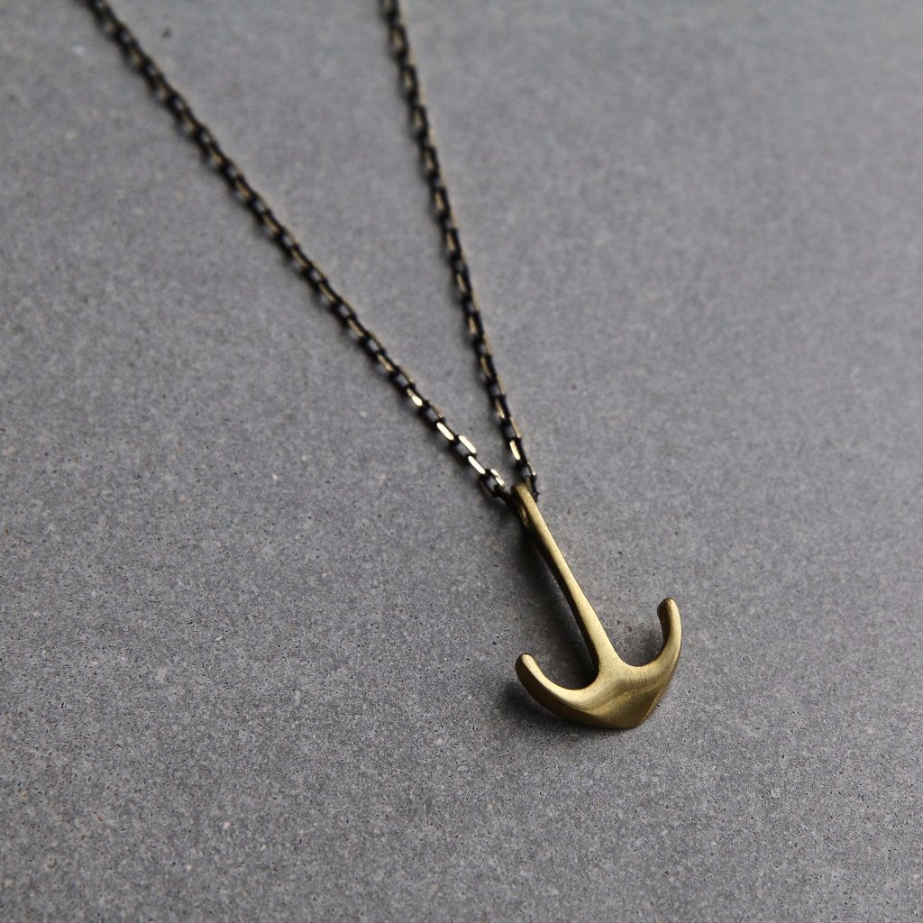 Anchor Necklace - Brass