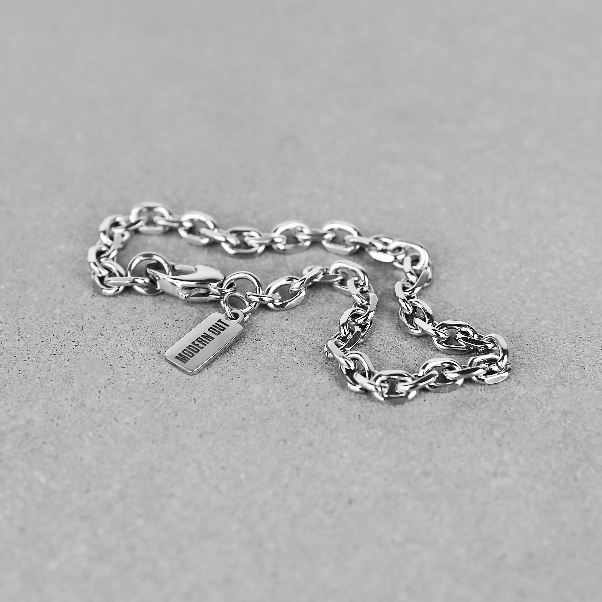 Modern Cable Chain Bracelet - Silver