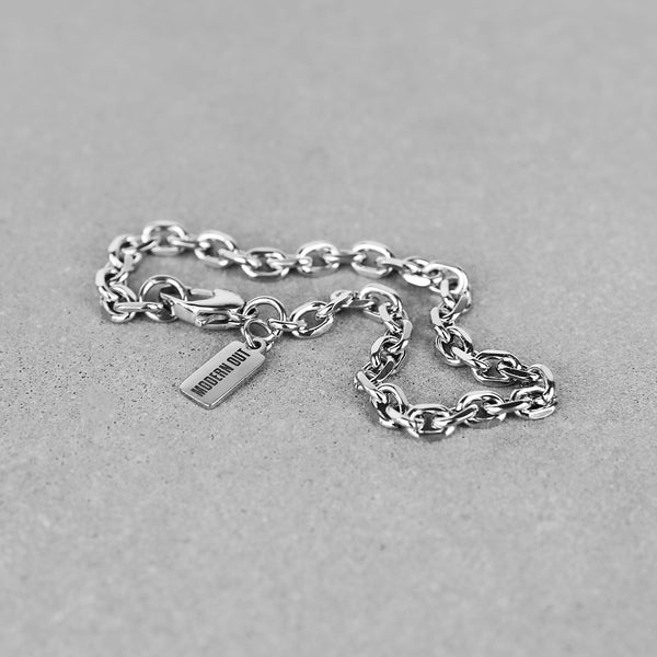 Modern Cable Chain Bracelet - Silver