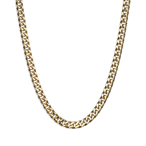 Cuban Facet Chain Necklace - Gold 6mm